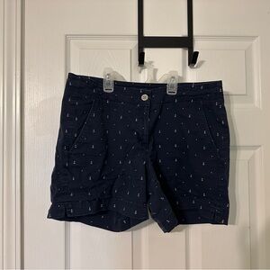 Nautica Dark Blue Anchor Patterned Shorts